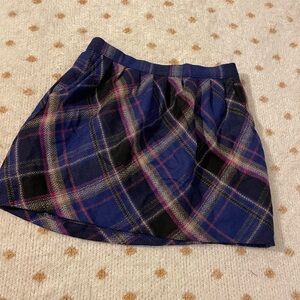 OLD NAVY purple and Black Pleated Skater Mini Skirt